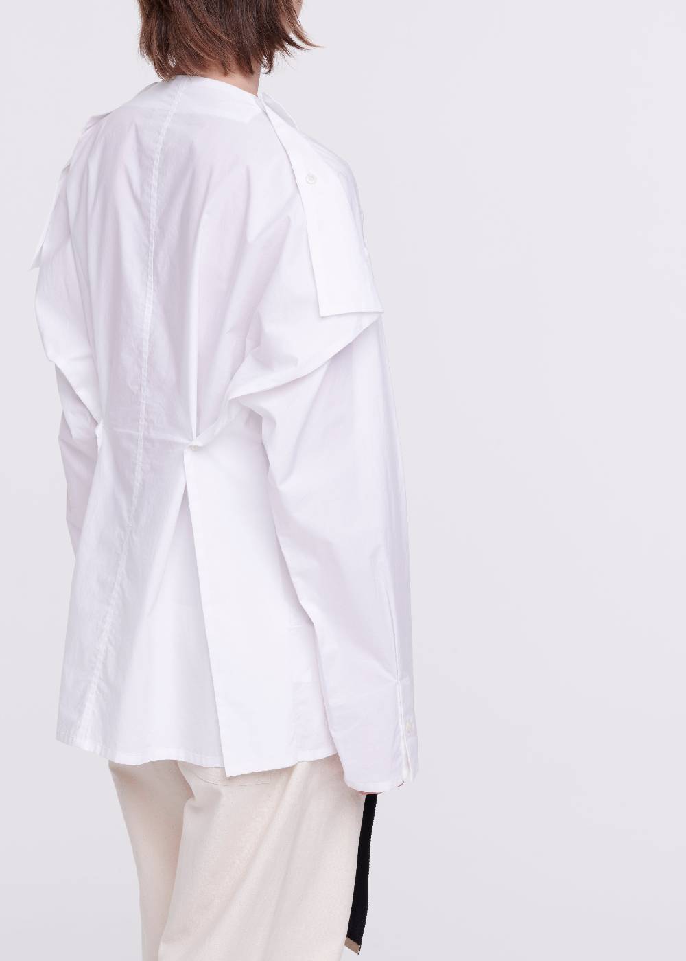 Plan C CAMICIA BIANCA CON STRUTTURA QUADRATA