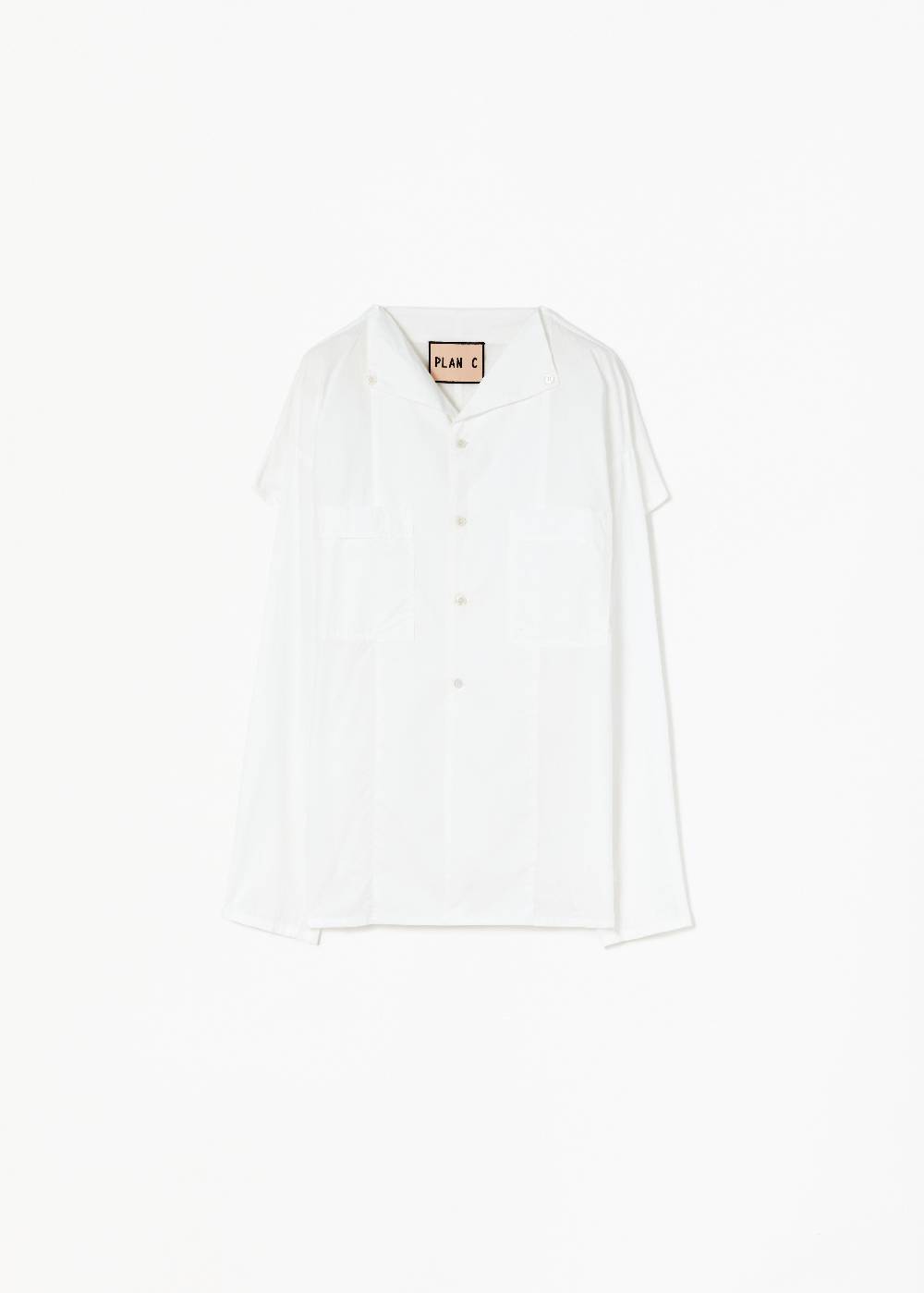 Plan C CAMICIA BIANCA CON STRUTTURA QUADRATA