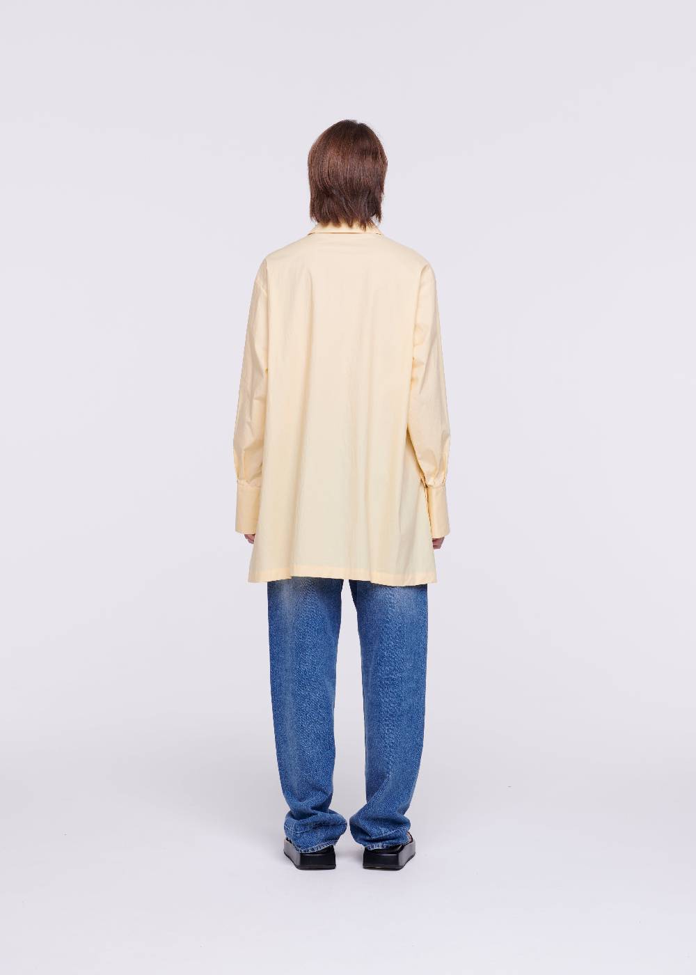 Plan C CAMICIA IN COTONE COLOR ZABAIONE