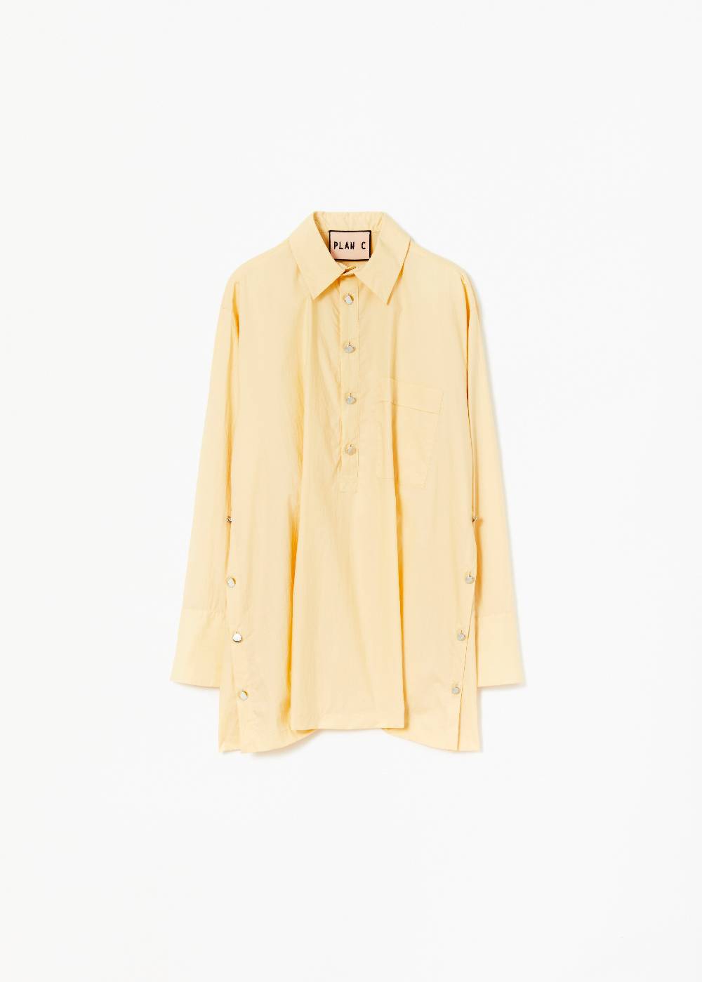 Plan C CAMICIA IN COTONE COLOR ZABAIONE