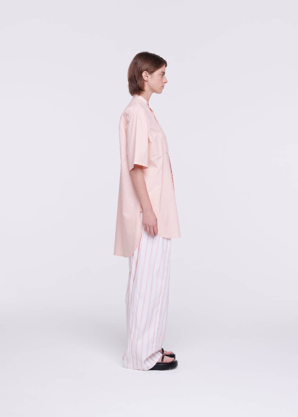 Plan C CAMICIA IN POPELINE IN COTONE ROSA