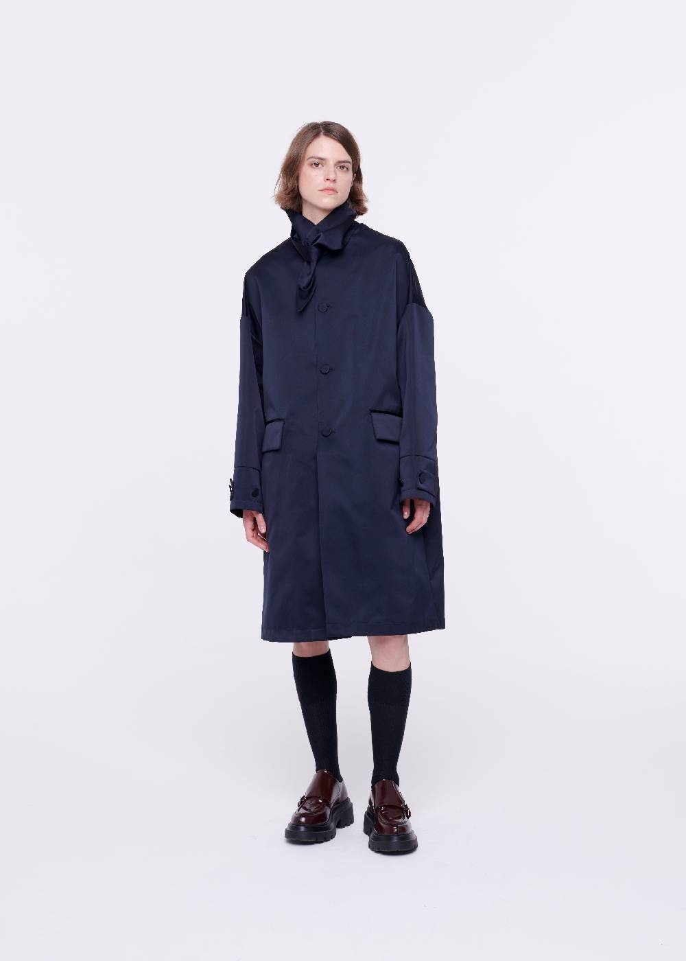 Plan C CAPPOTTO BLU IN DUCHESSE