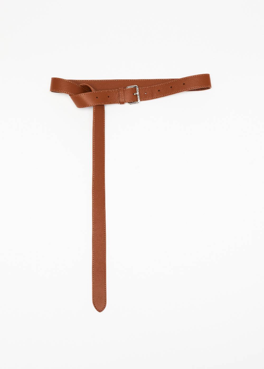 Plan C CINTURA IN PELLE MARRONE