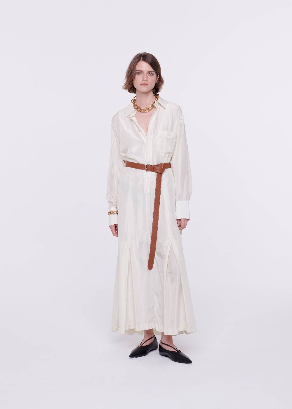 Plan C CINTURA IN PELLE MARRONE