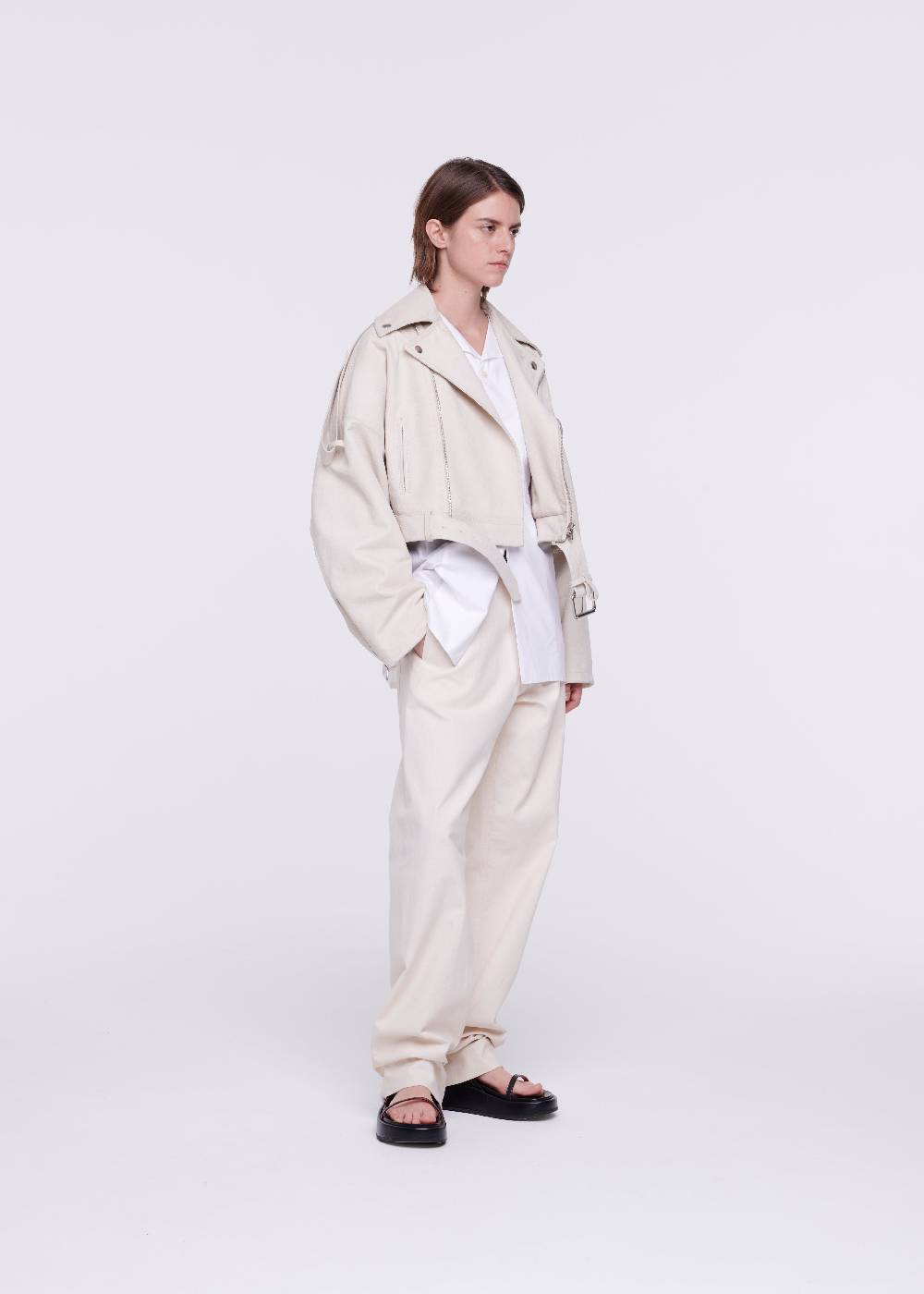 Plan C GIACCA BIKER IN PELLE