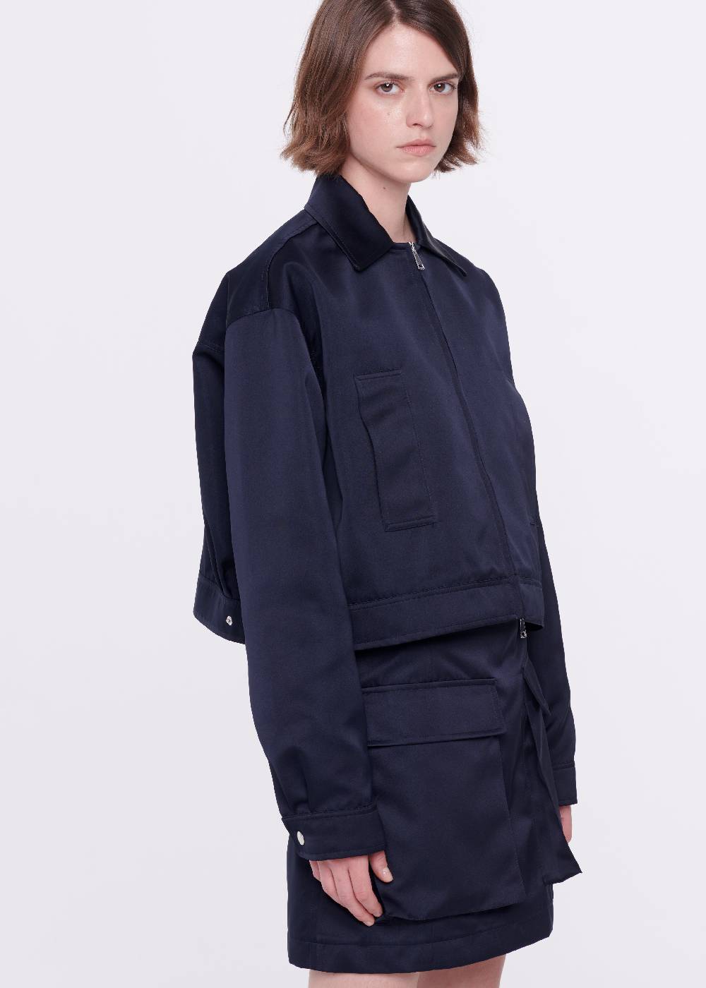 Plan C GIACCA BLU IN DUCHESSE