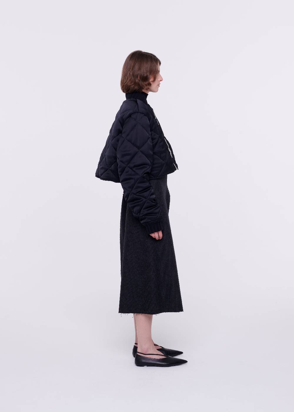 Plan C GIACCA CROPPED TRAPUNTATA