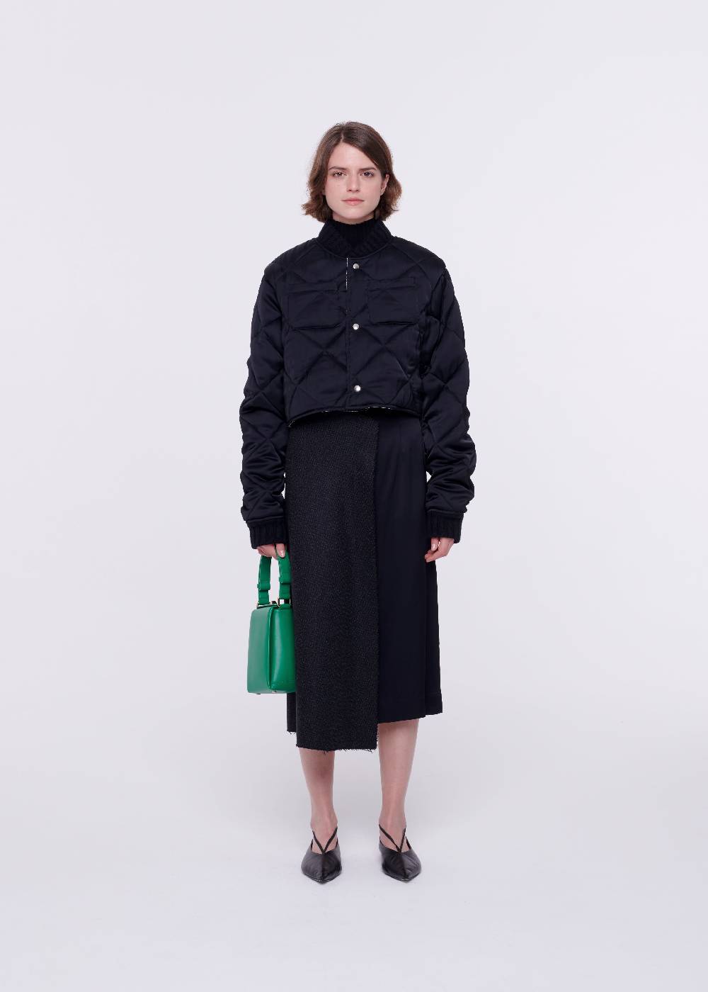 Plan C GIACCA CROPPED TRAPUNTATA