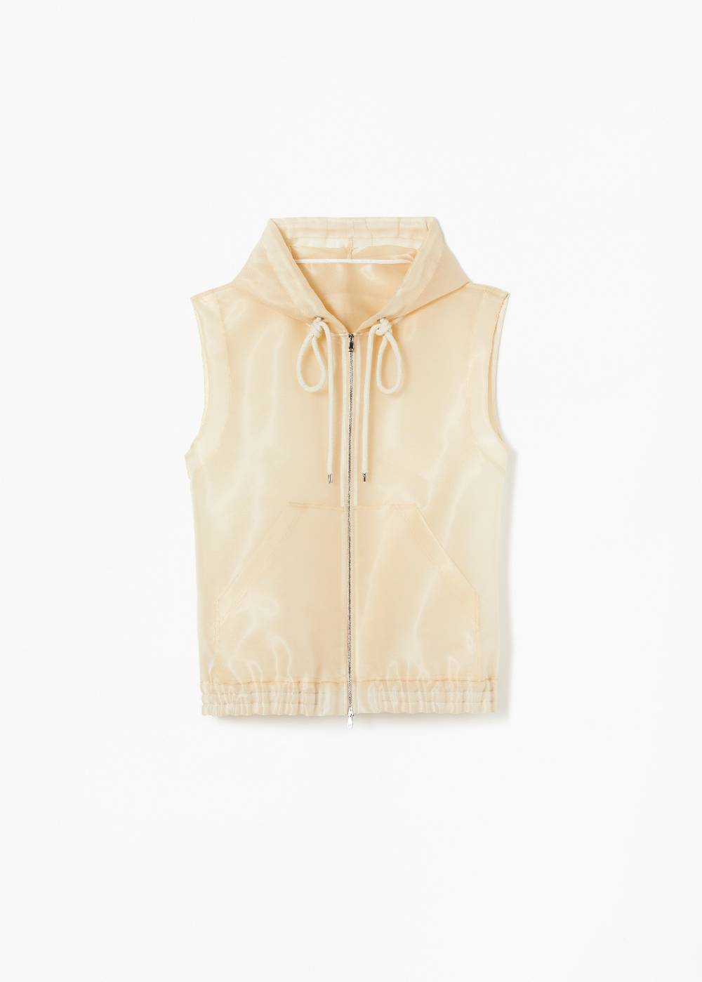 Plan C GILET CON CAPPUCCIO IN ORGANZA