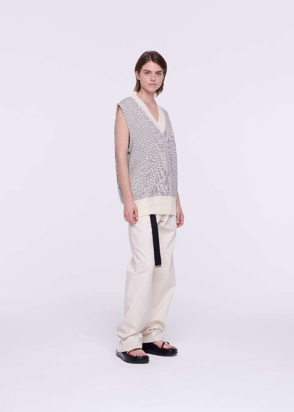 Plan C GILET IN COTONE A QUADRETTI