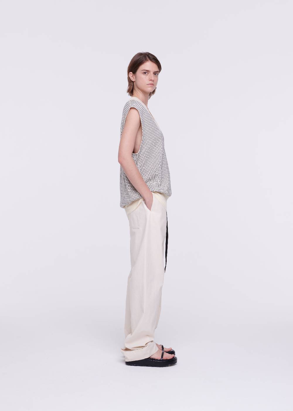 Plan C GILET IN COTONE A QUADRETTI