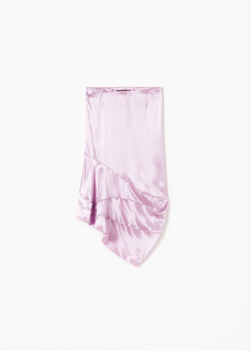 Plan C GONNA MIDI DRAPPEGGIATA IN RASO