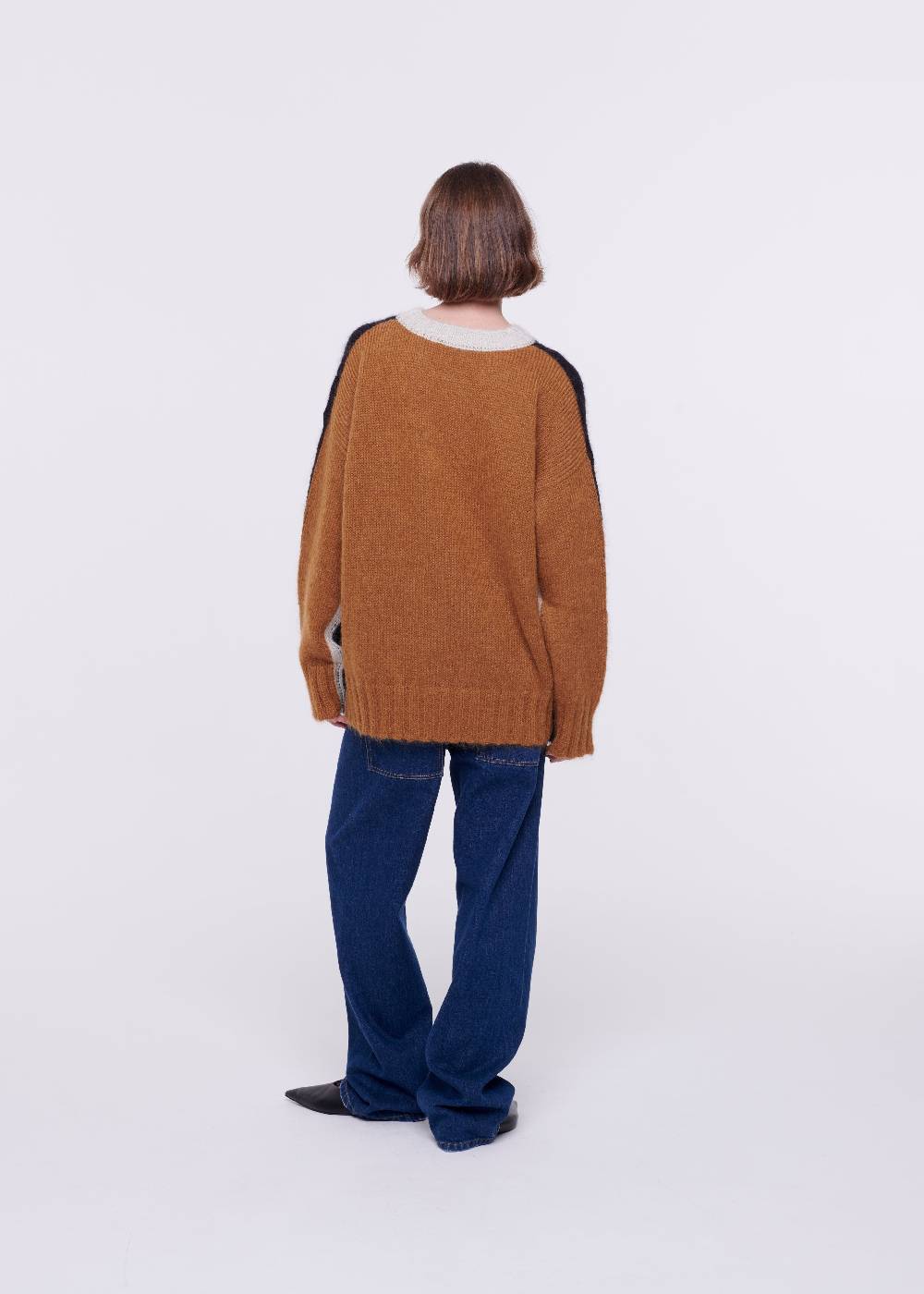 Plan C MAGLIONE COLOR-BLOCK IN MOHAIR
