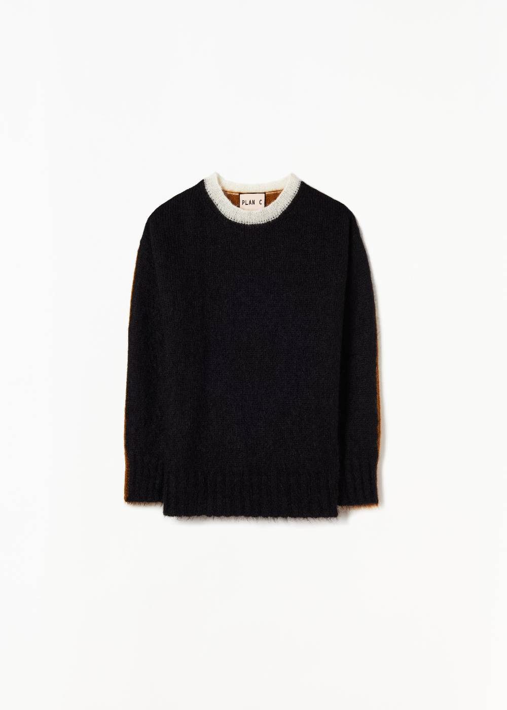 Plan C MAGLIONE COLOR-BLOCK IN MOHAIR