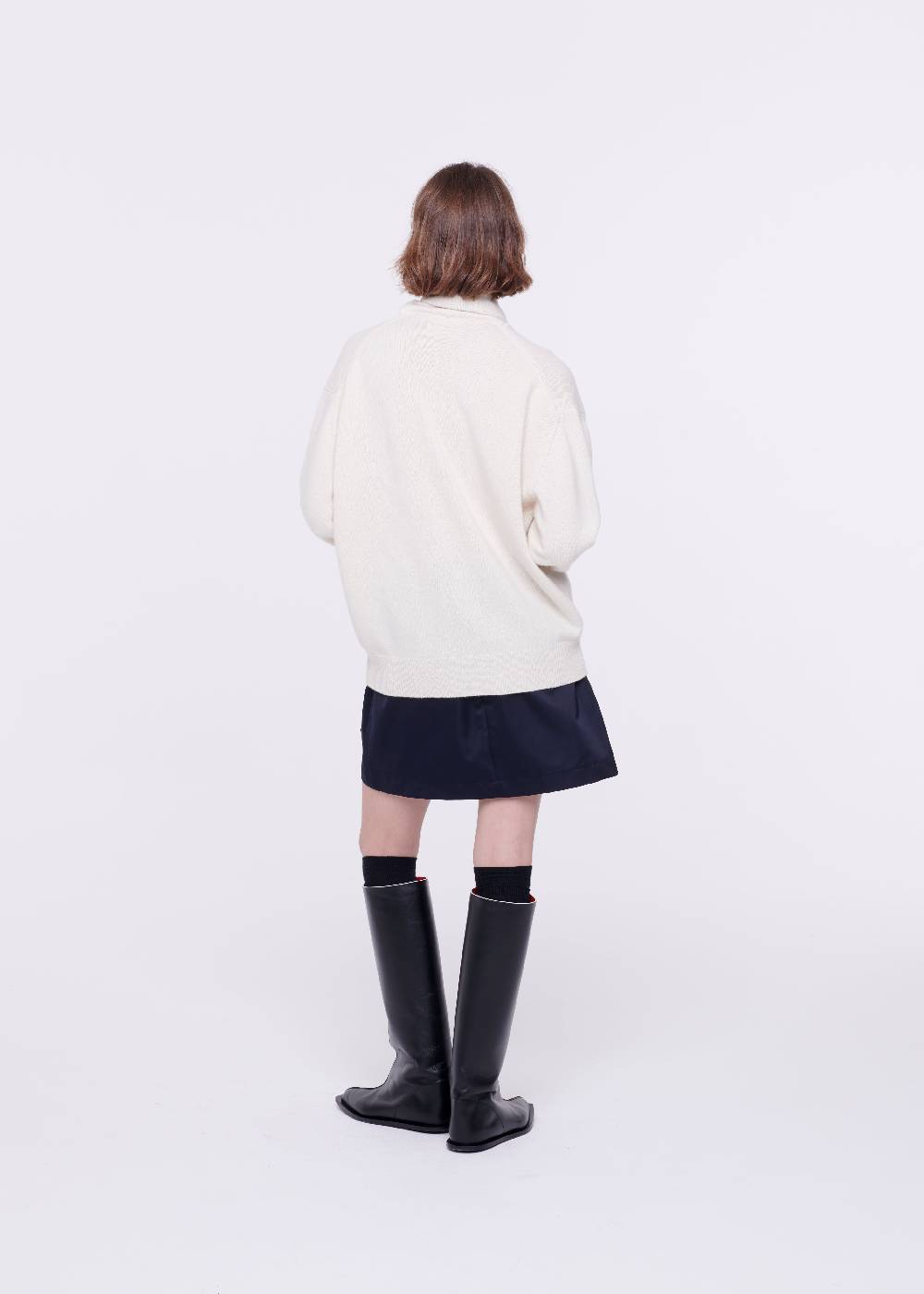 Plan C MAGLIONE CON SCIALLE IN LANA COLOR BURRO