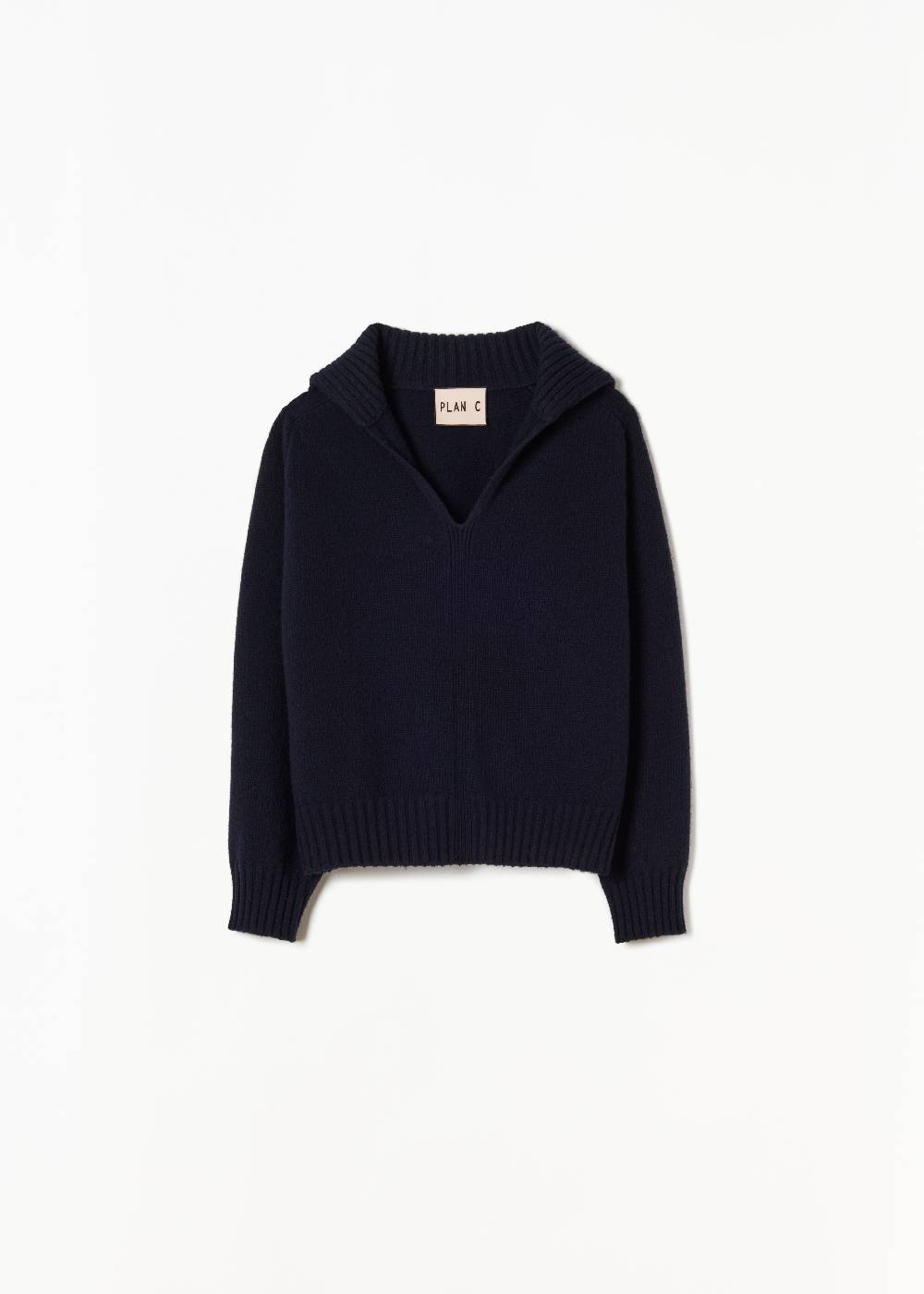 Plan C MAGLIONE NAVY IN CACHEMIRE
