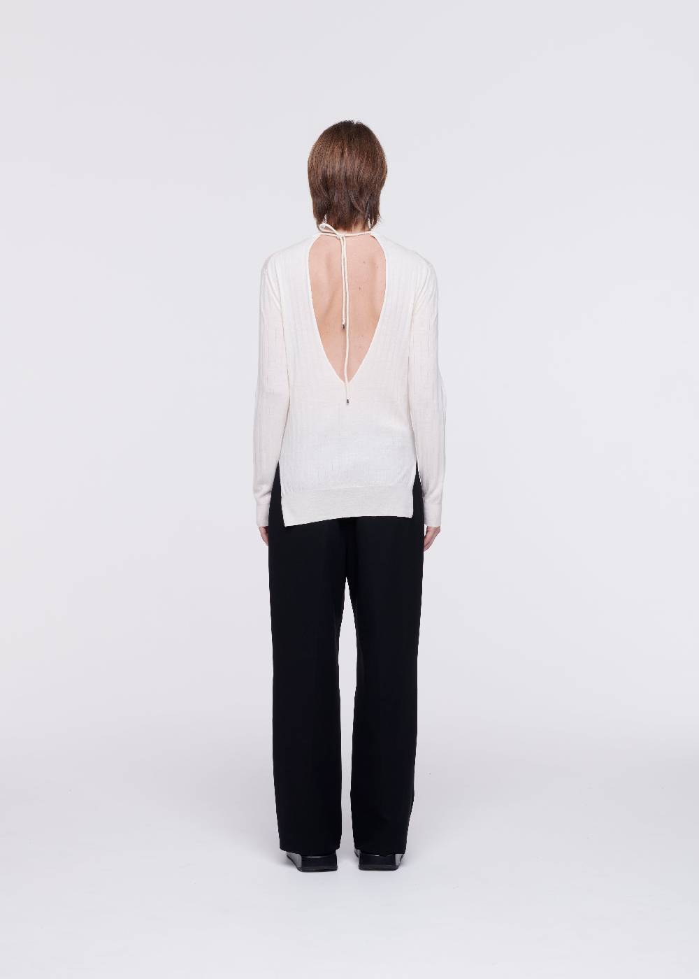 Plan C MAGLIONE OPEN BACK IN LANA MERINO