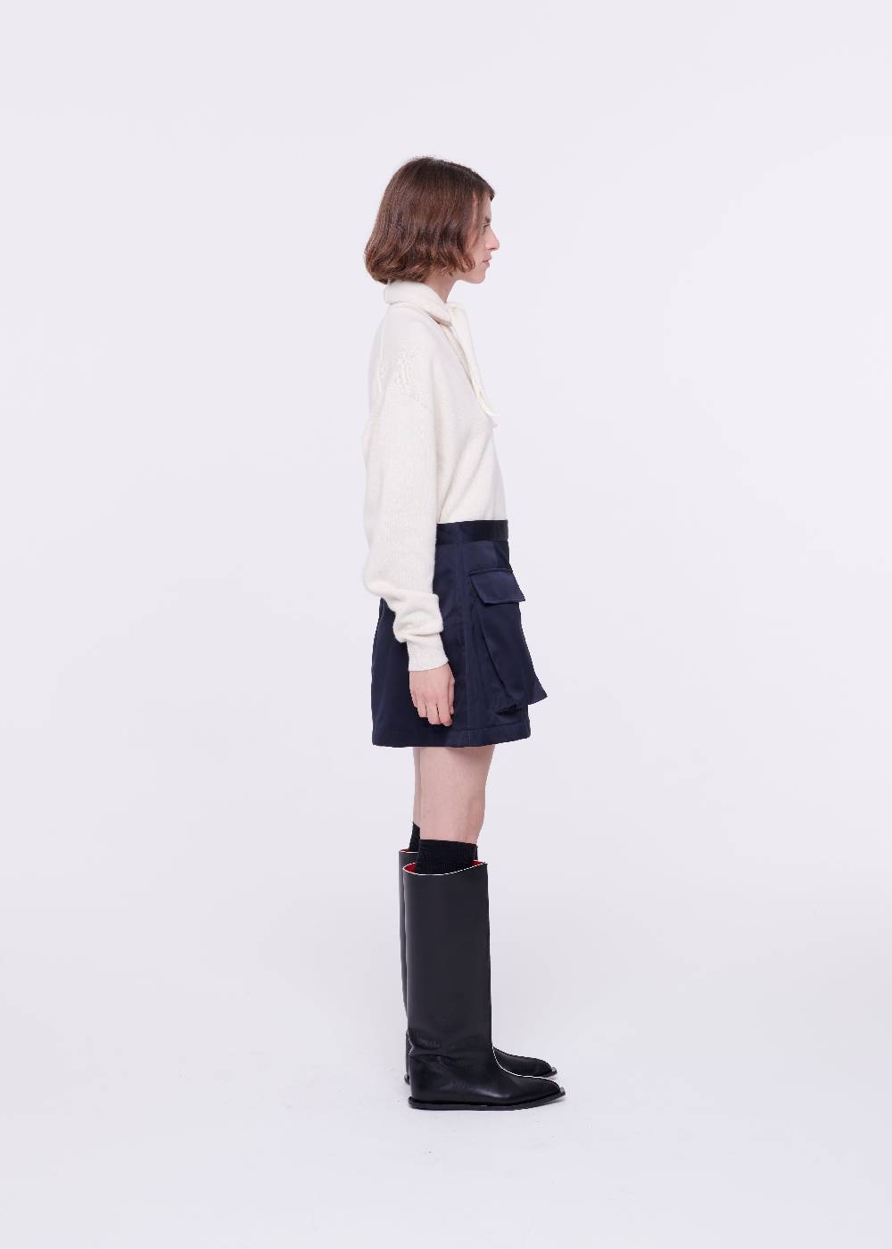 Plan C MINIGONNA BLU IN DUCHESSE