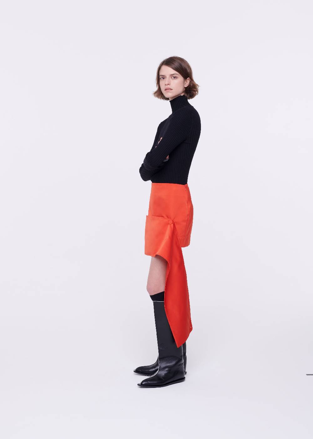 Plan C MINIGONNA ROSSO CORALLO IN DUCHESSE