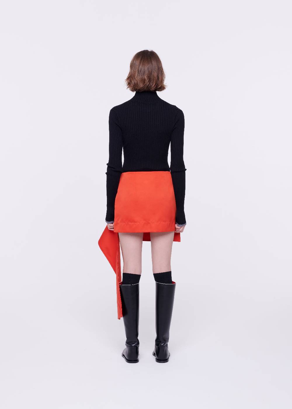 Plan C MINIGONNA ROSSO CORALLO IN DUCHESSE