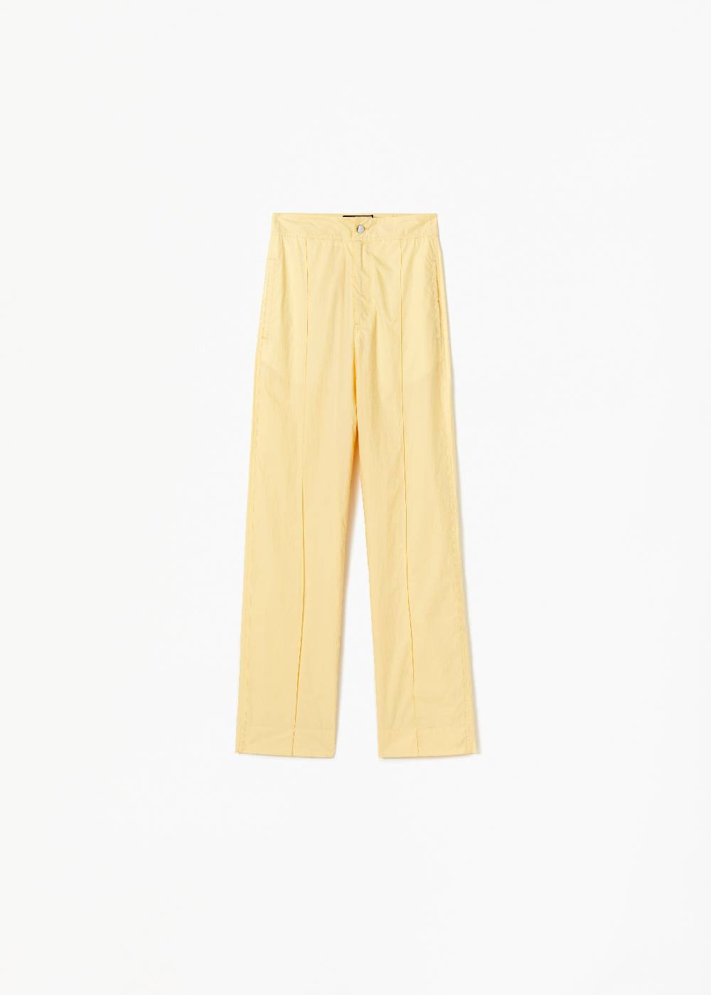 Plan C PANTALONI AMPI IN COTONE COLOR ZABAIONE