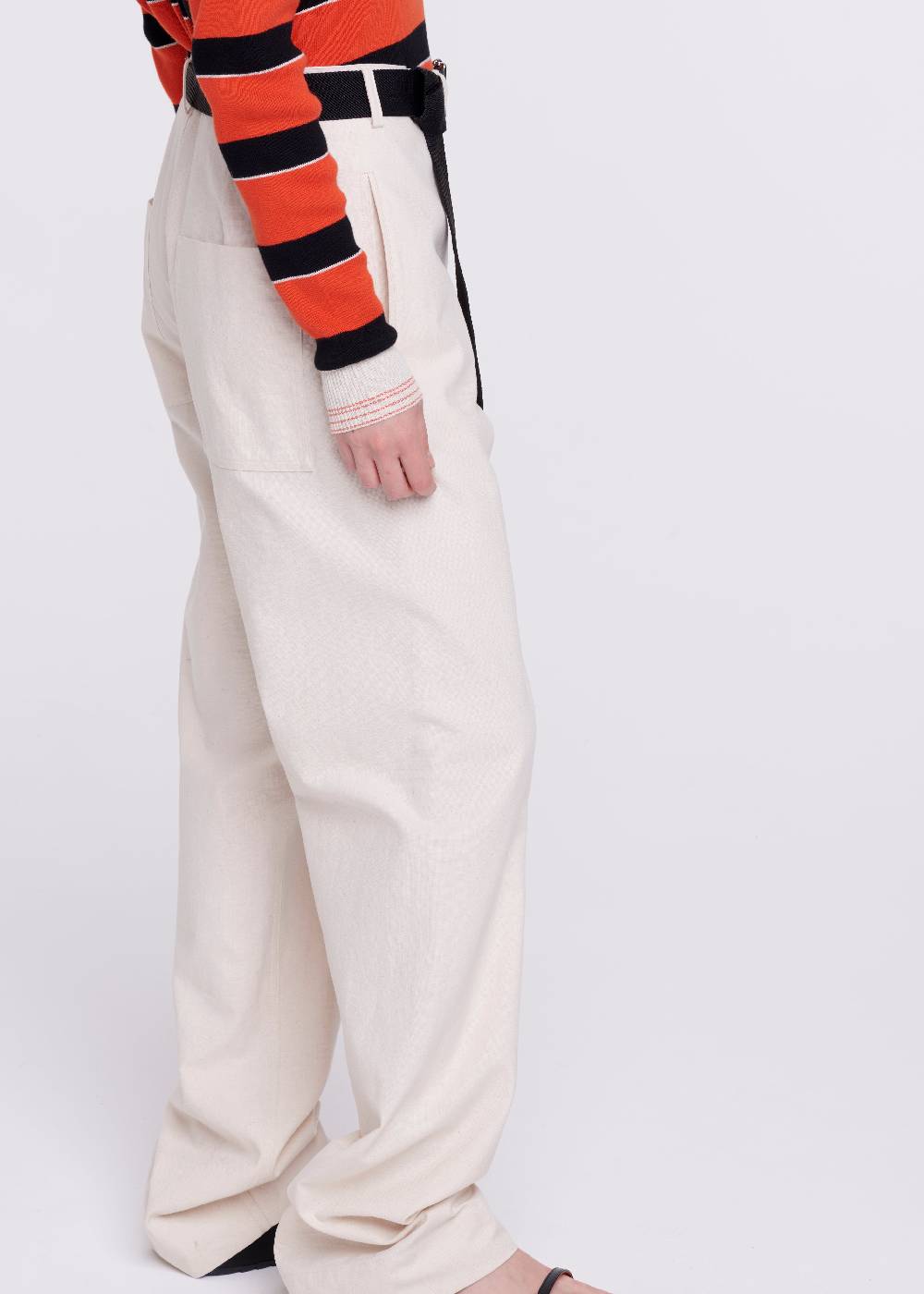 Plan C PANTALONI COLOR CREMA