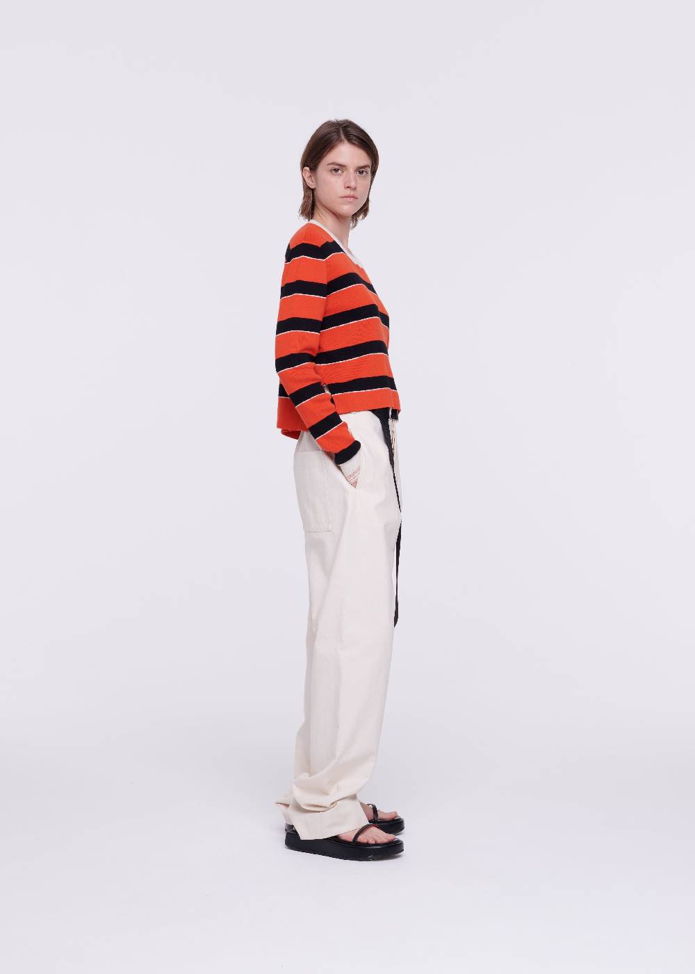 Plan C PANTALONI COLOR CREMA