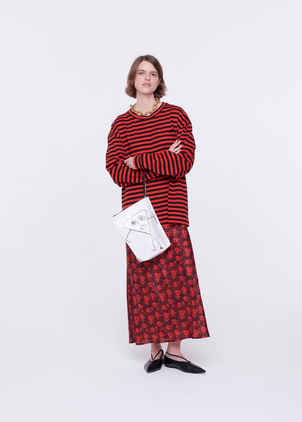 Plan C POCHETTE BIANCA "PILI E BIANCA"