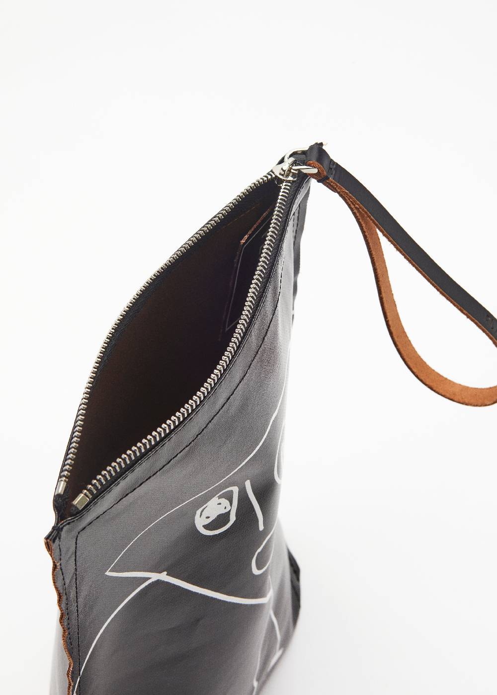 Plan C POCHETTE NERA "PILI E BIANCA"