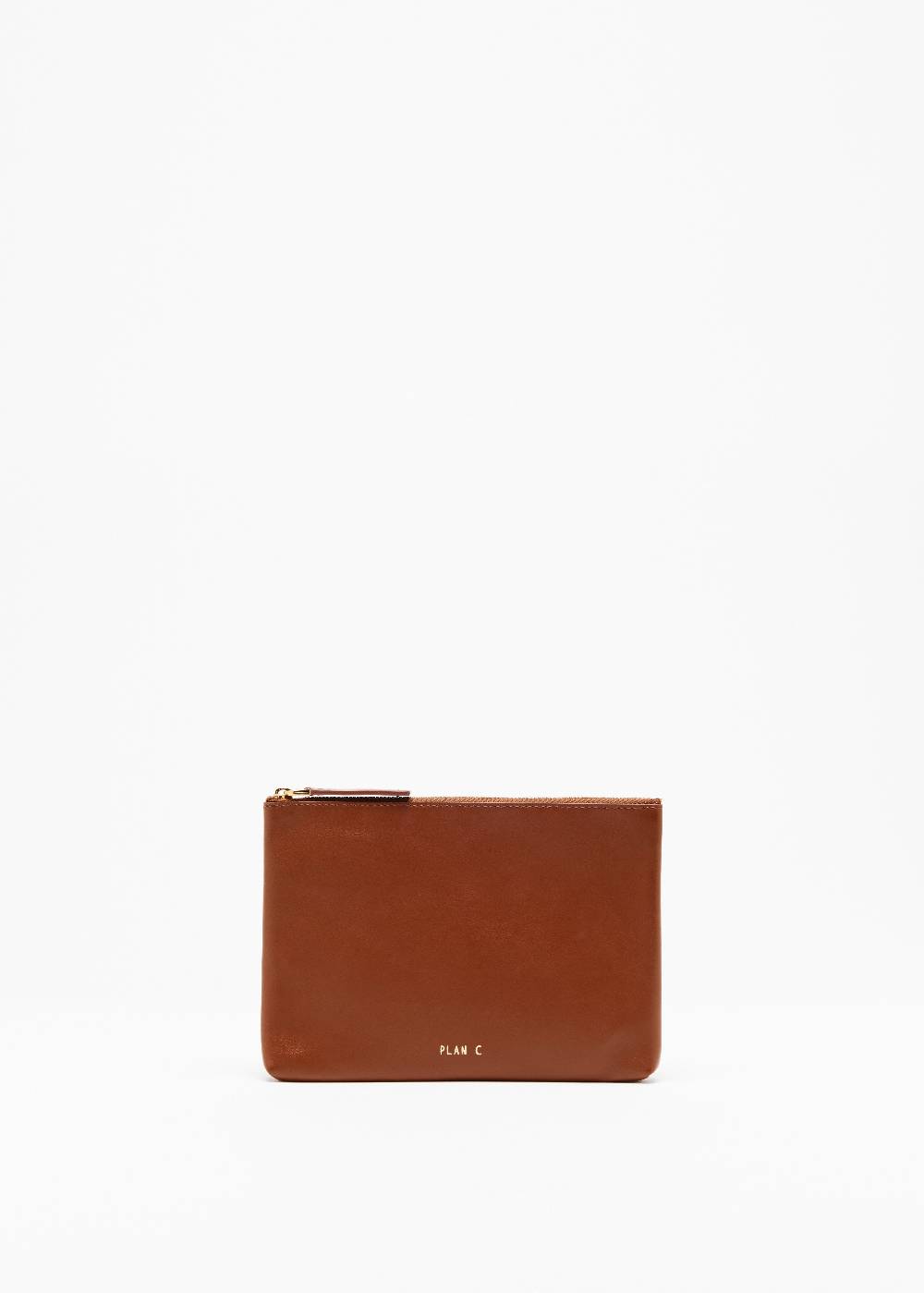 Plan C PORTADOCUMENTI COLOR TABACCO IN PELLE