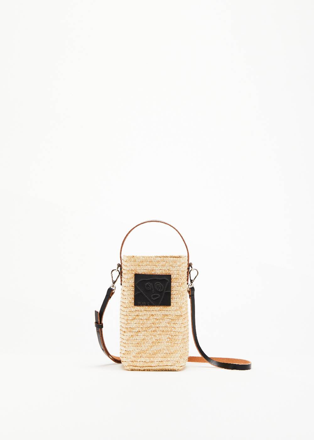 Plan C POUCH IN PAGLIA FIORENTINA "PILI E BIANCA"