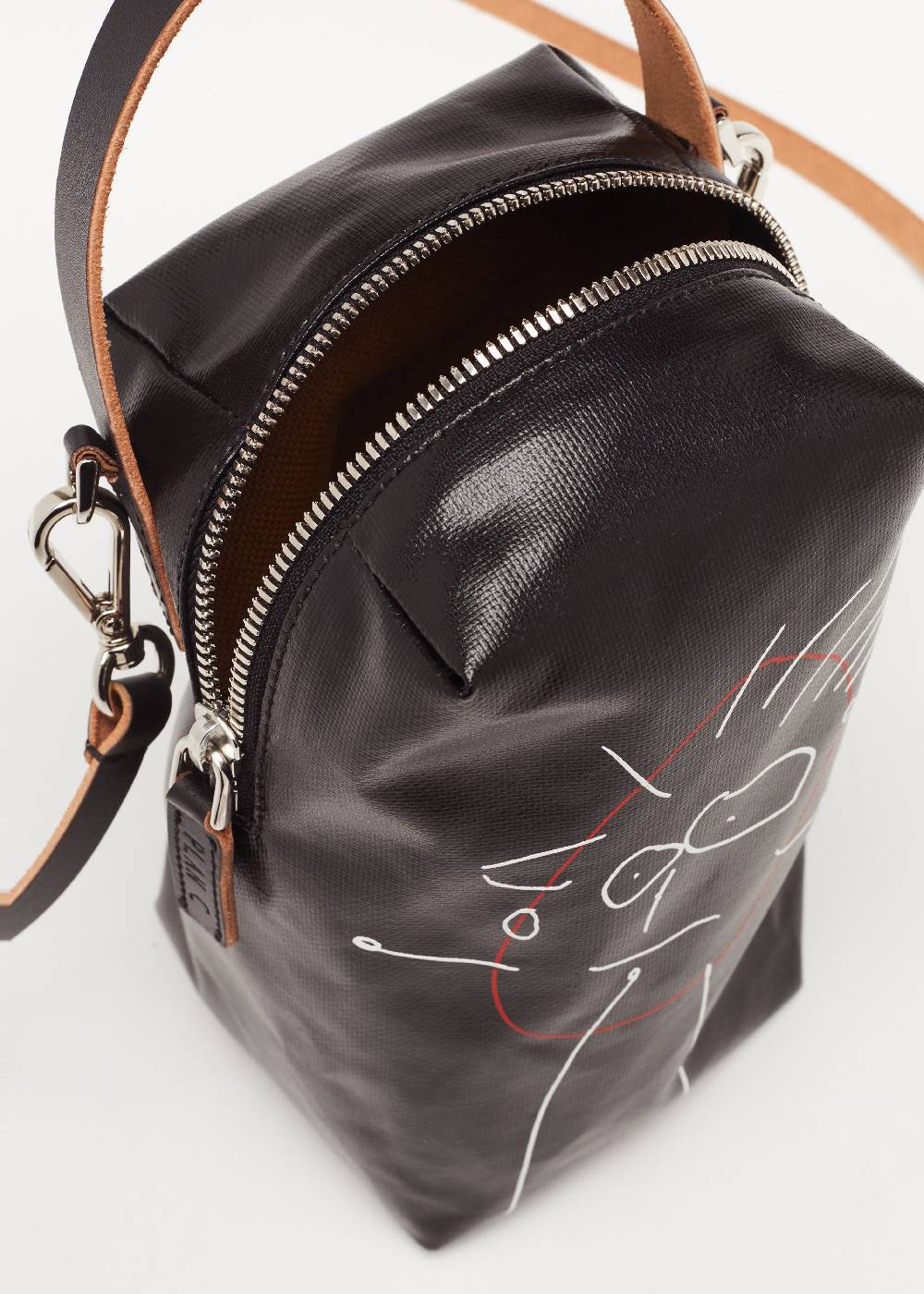 Plan C POUCH NERA "PILI E BIANCA"