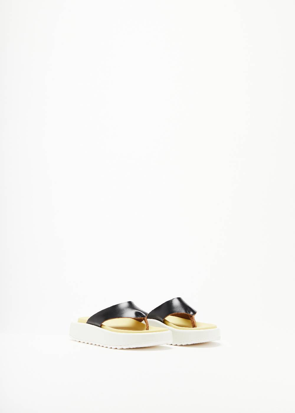 Plan C SANDALI INFRADITO IN PELLE CON ZEPPE