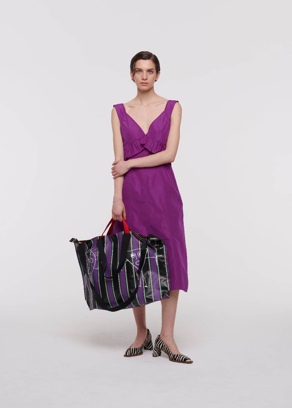 Plan C SHOPPER BIANCA "PILI E BIANCA" GRANDE