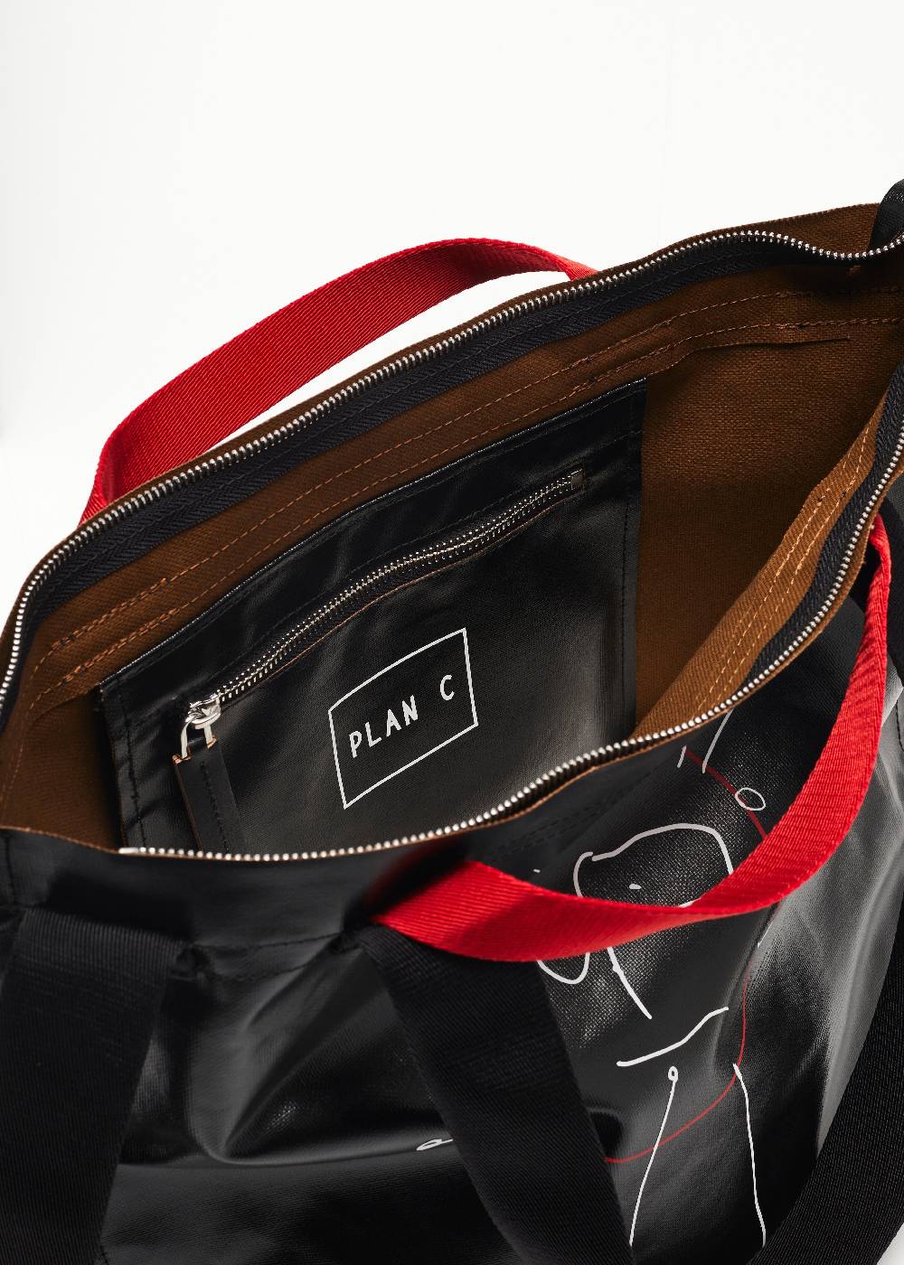 Plan C SHOPPER NERA "PILI E BIANCA" MEDIA