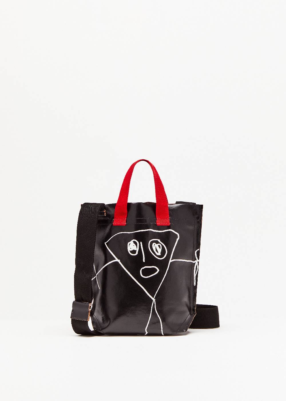 Plan C SHOPPER NERA "PILI E BIANCA" MINI