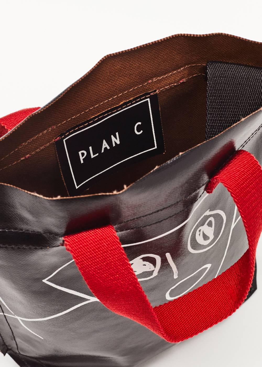 Plan C SHOPPER NERA "PILI E BIANCA" MINI