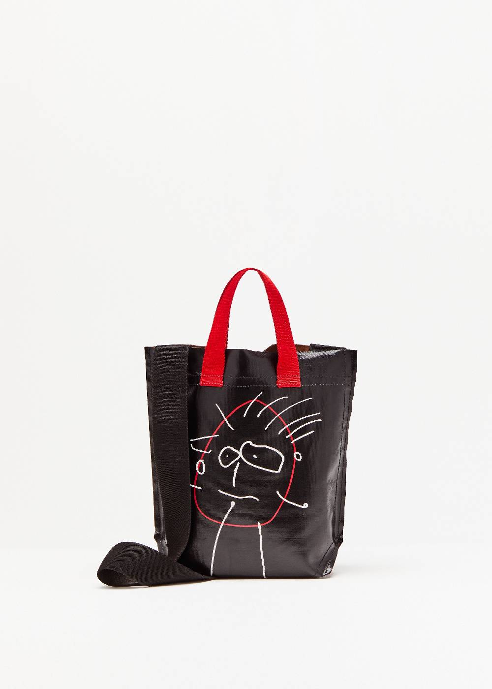 Plan C SHOPPER NERA "PILI E BIANCA" MINI