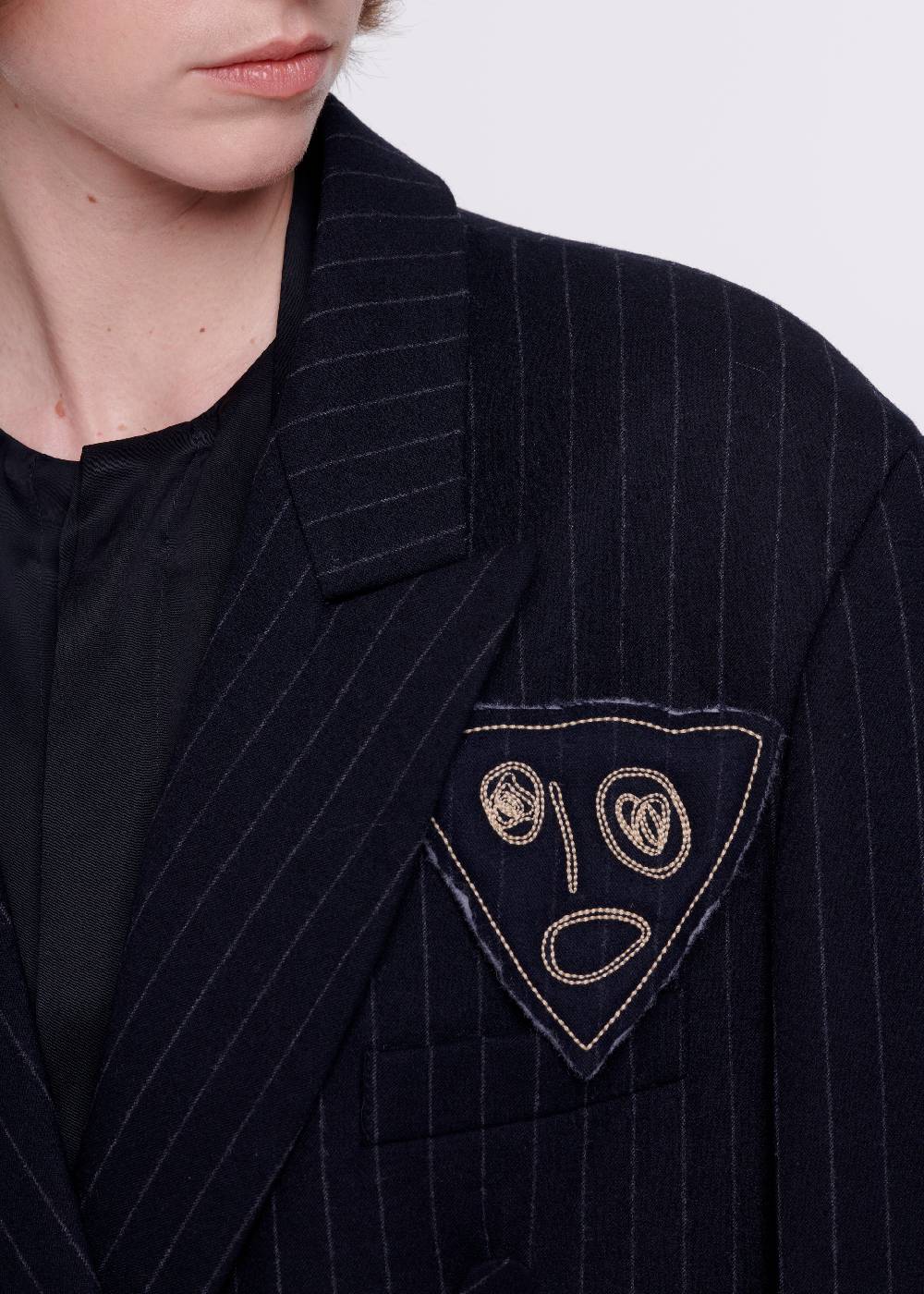 Plan C SPILLA GESSATA "BIANCA" IN LANA