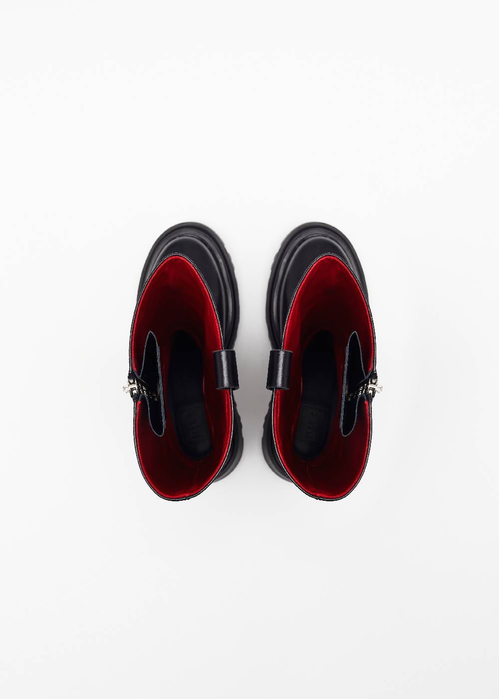 Plan C STIVALI NERI IN PELLE CON SUOLA CHUNKY