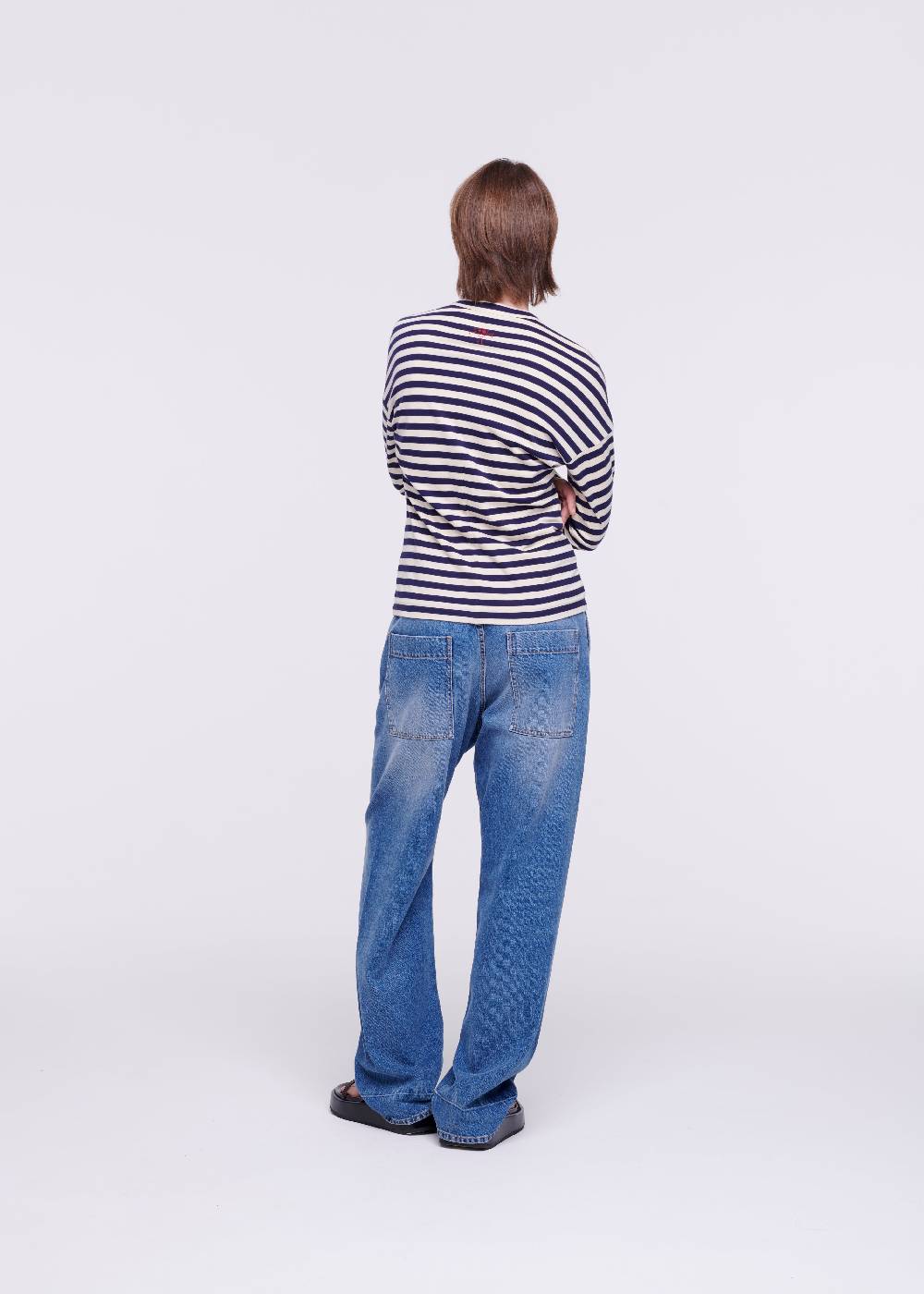 Plan C T-SHIRT A RIGHE DRAPPEGGIATA