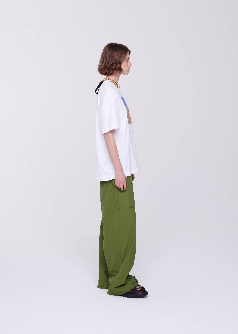 Plan C T-SHIRT BIANCA IN COTONE CON STAMPA