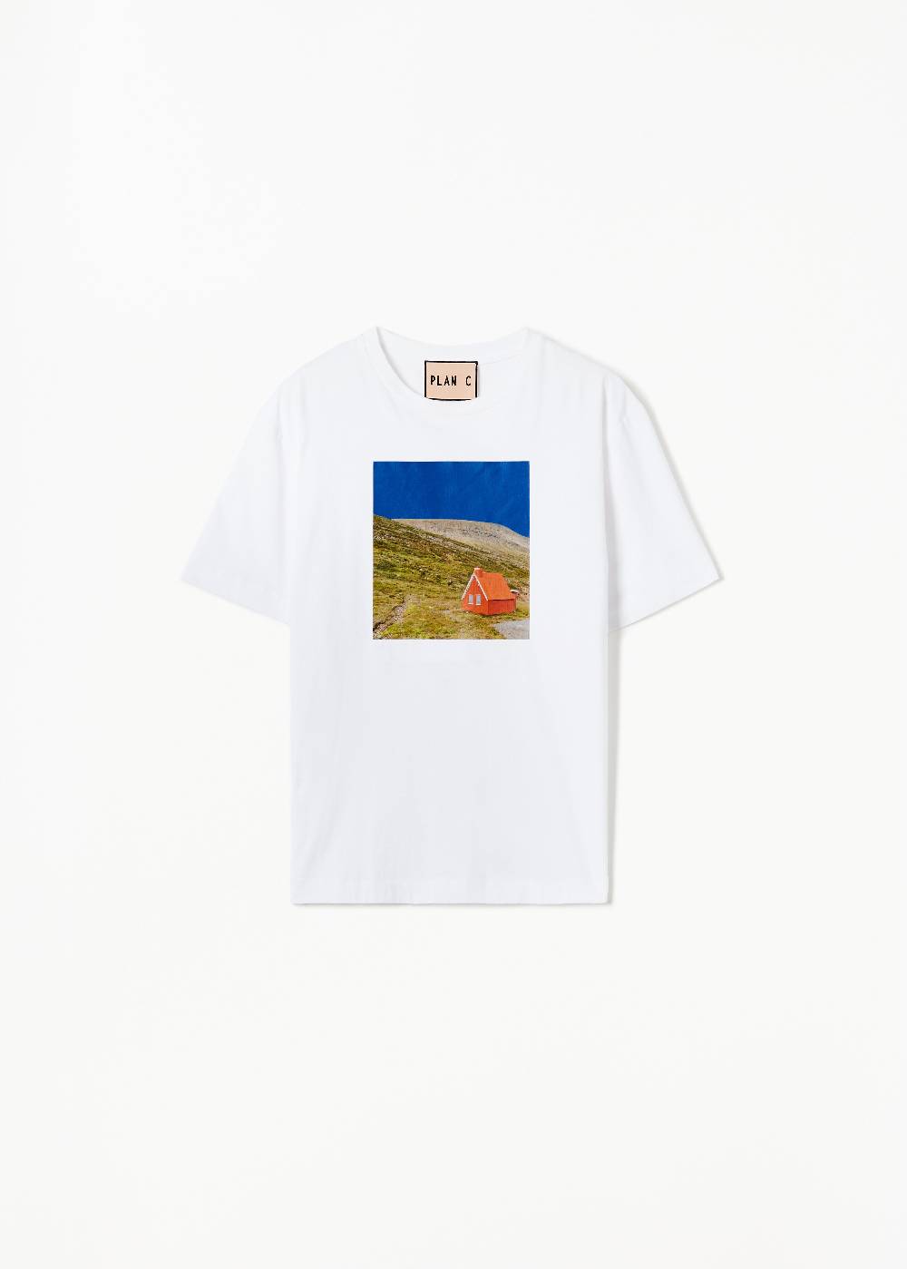 Plan C T-SHIRT BIANCA IN COTONE CON STAMPA