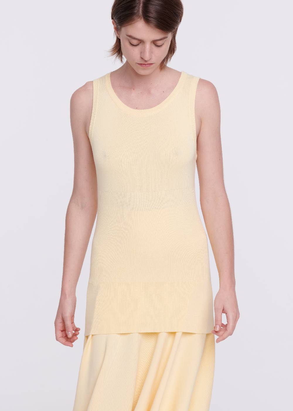 Plan C TOP IN MAGLIA COLOR ZABAIONE