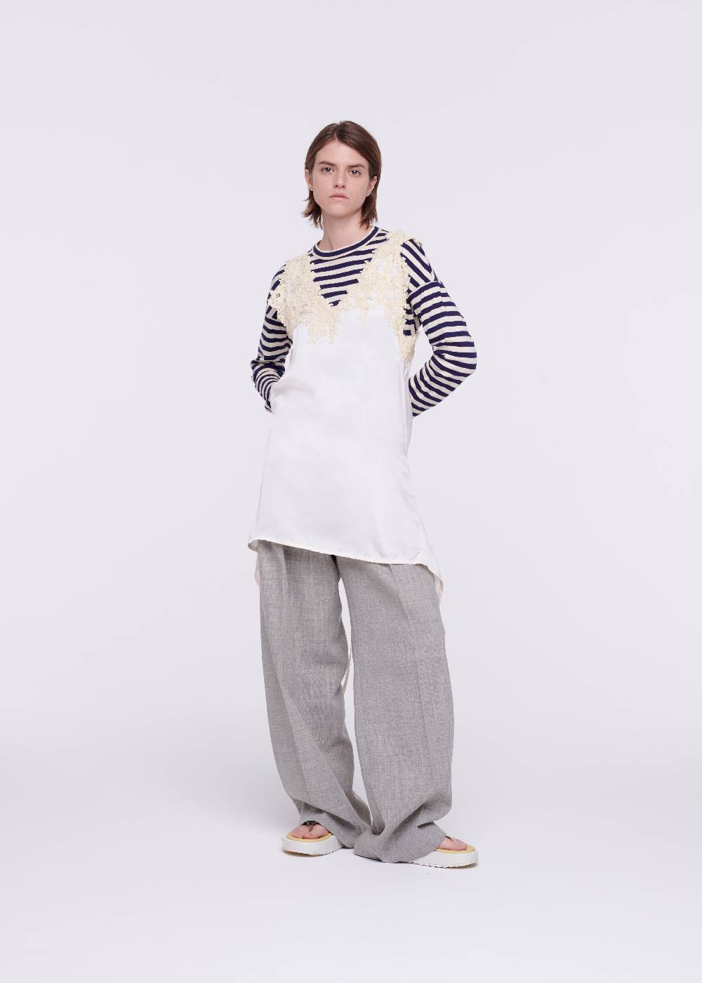 Plan C TOP IN RASO CON PIZZO