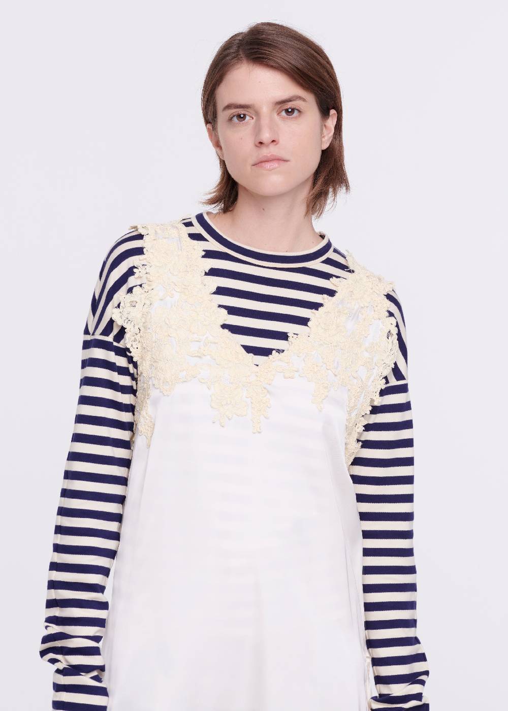 Plan C TOP IN RASO CON PIZZO