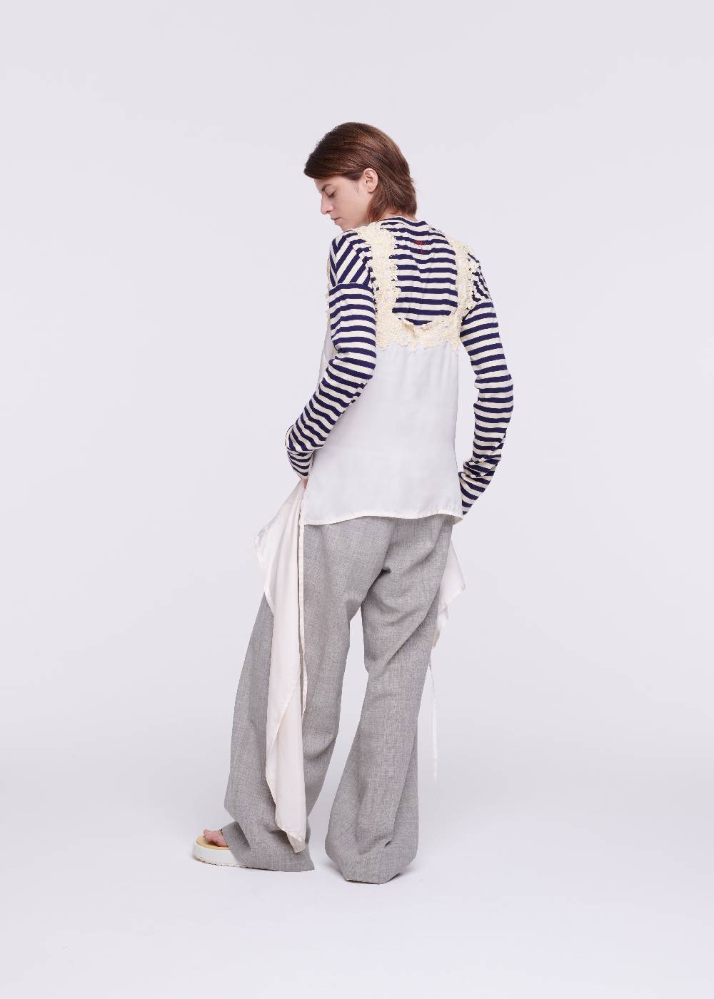 Plan C TOP IN RASO CON PIZZO