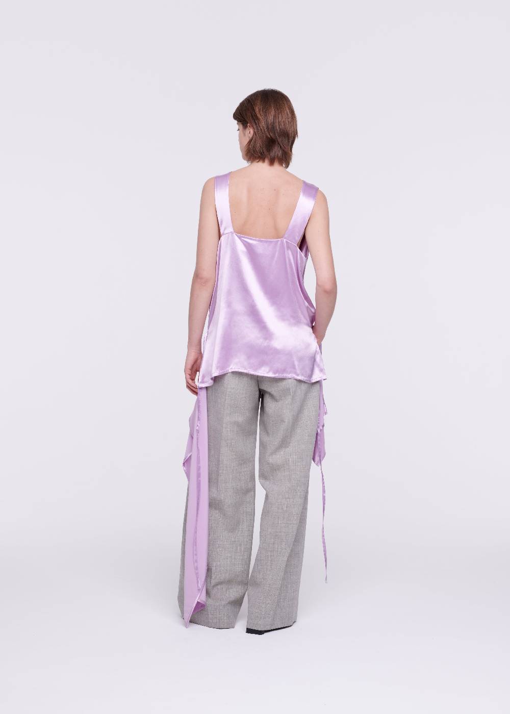 Plan C TOP IN RASO LILLA