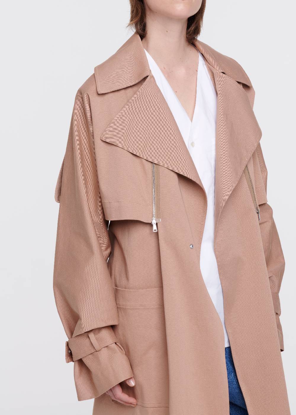 Plan C TRENCH IN COTONE COLOR CARAMELLO