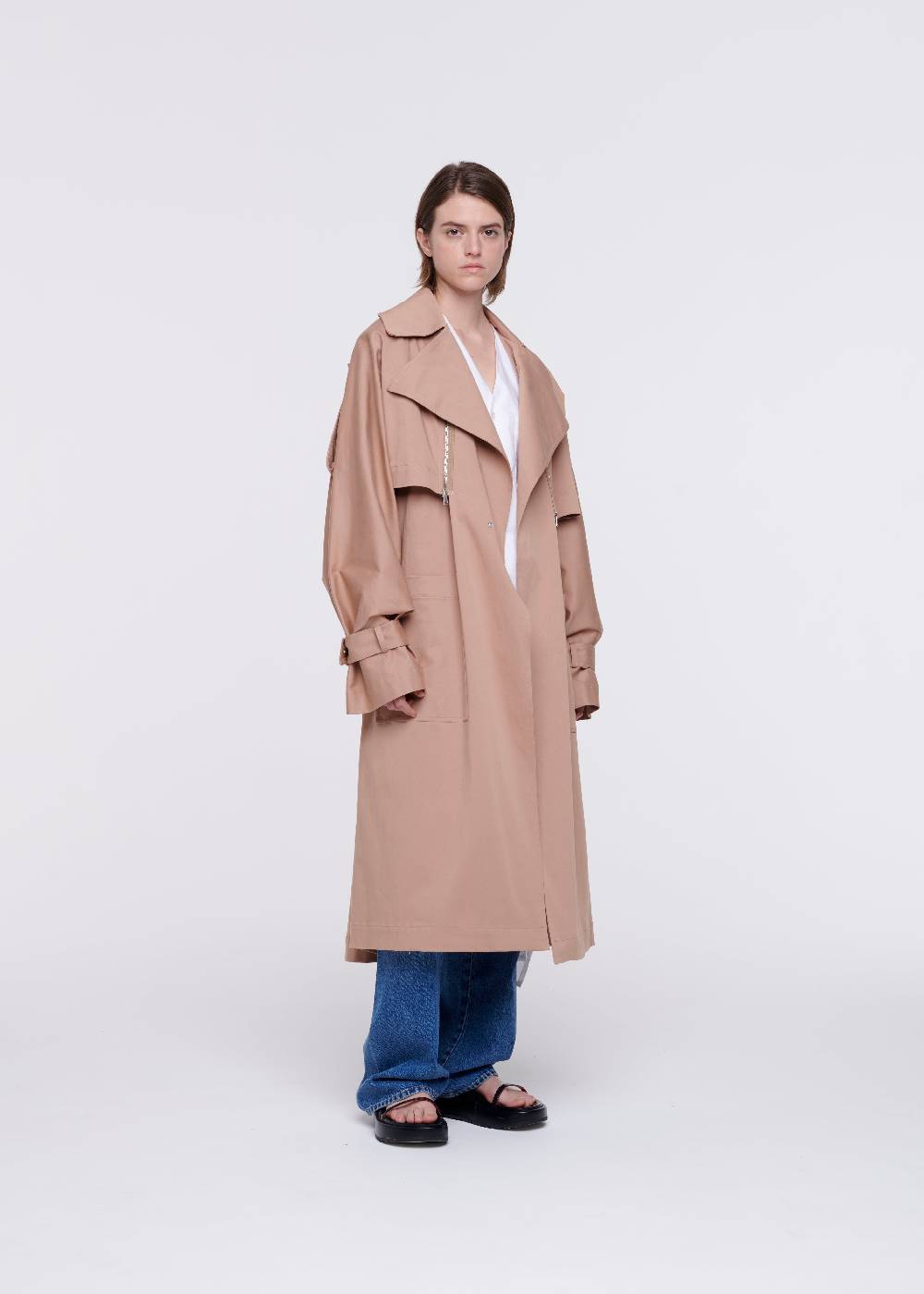 Plan C TRENCH IN COTONE COLOR CARAMELLO